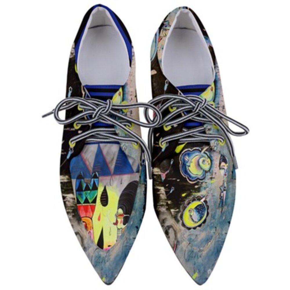 Pentimenti blue clouds oxford shoes